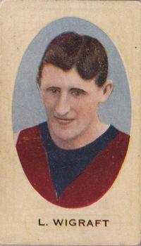 1922 J.J. Schuh Australian Footballers #NNO Len Wigraft Front